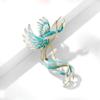 Beautiful Enamel Phoenix Brooch Pin Vintage Corsage Suit Accessories Pin