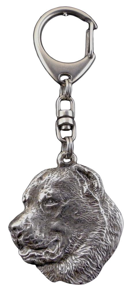 Среднеазиатская овчарка, Среднеазиатская овчарка - посеребренный брелок для ключей с собакой, украшение на сумочку, подвеска на рюкзак от бренда Art-Dog