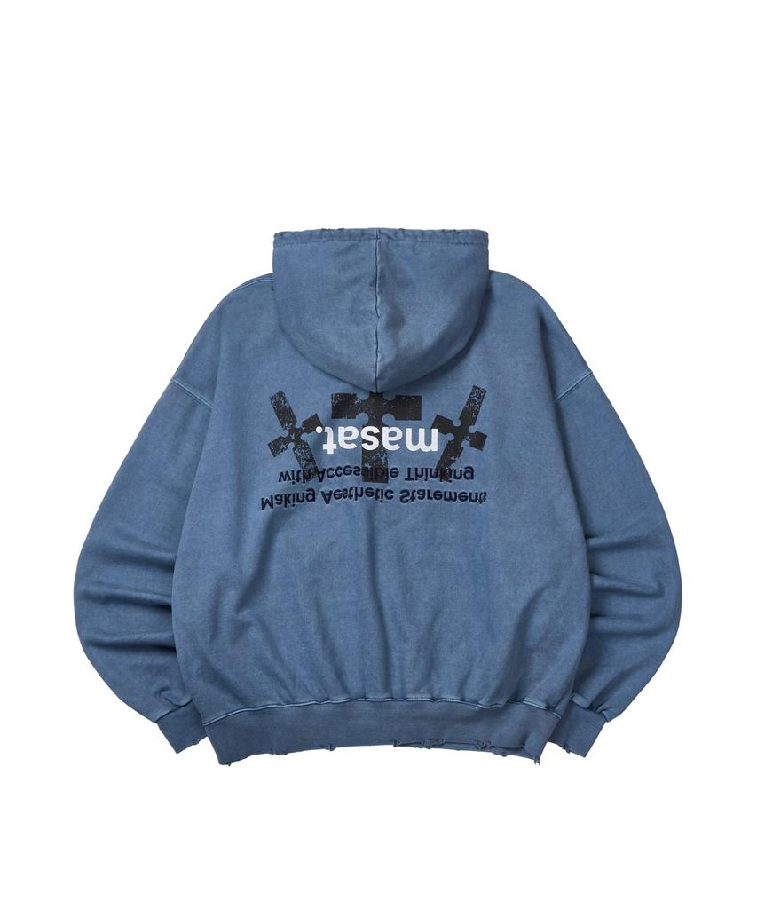 Masat P. Crusades Hood Zip _ Smoke Blue