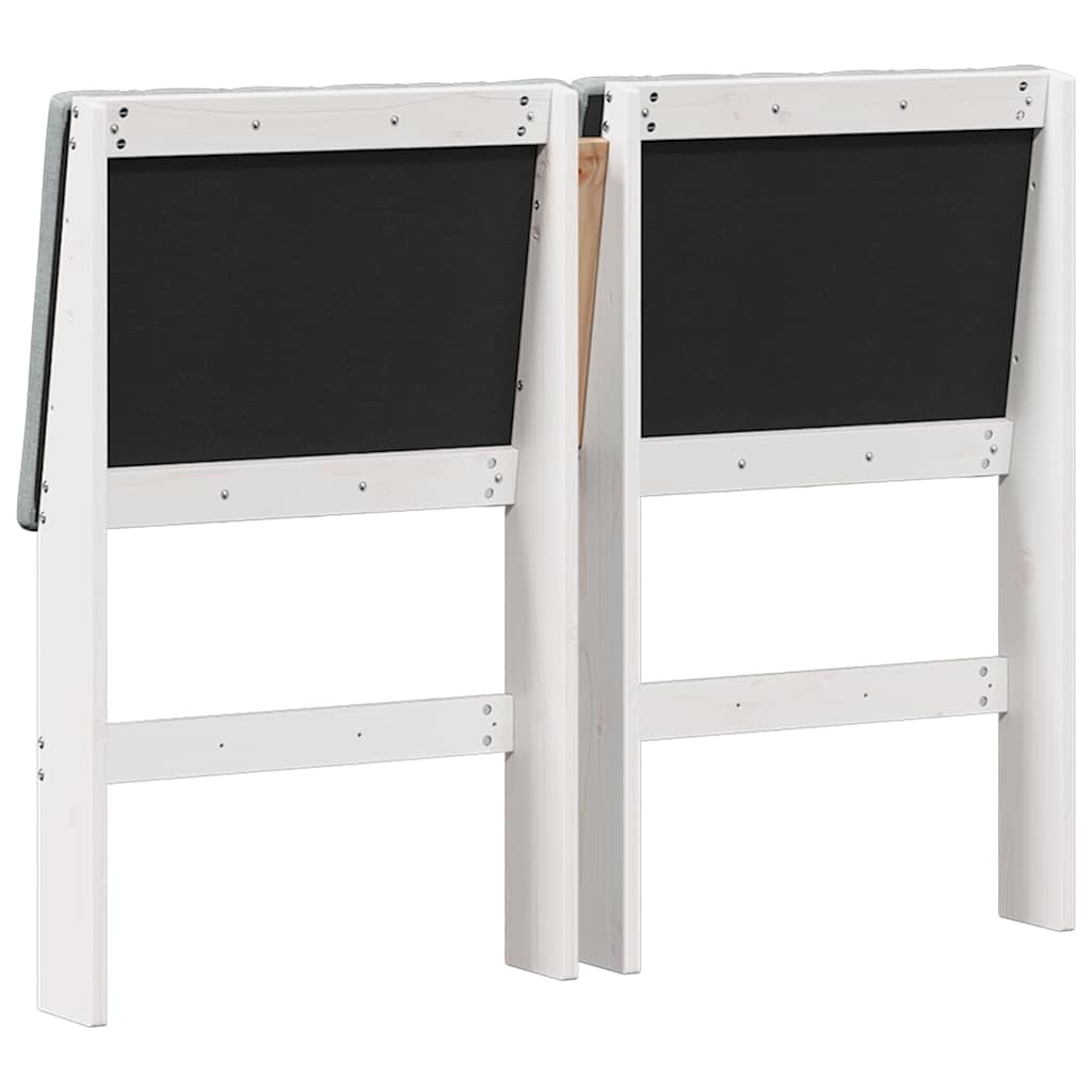 Upholstered Headboard Light Grey 120 cm Solid Pine Wood