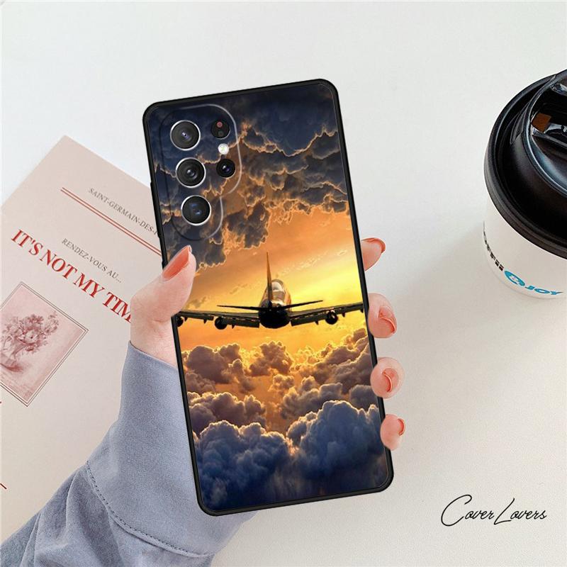 Чехол для телефона Самолет Летать Путешествие Для Samsung Galaxy S24 S25 S23 S22 Ultra Note 10 20 Plus S20 S21 FE