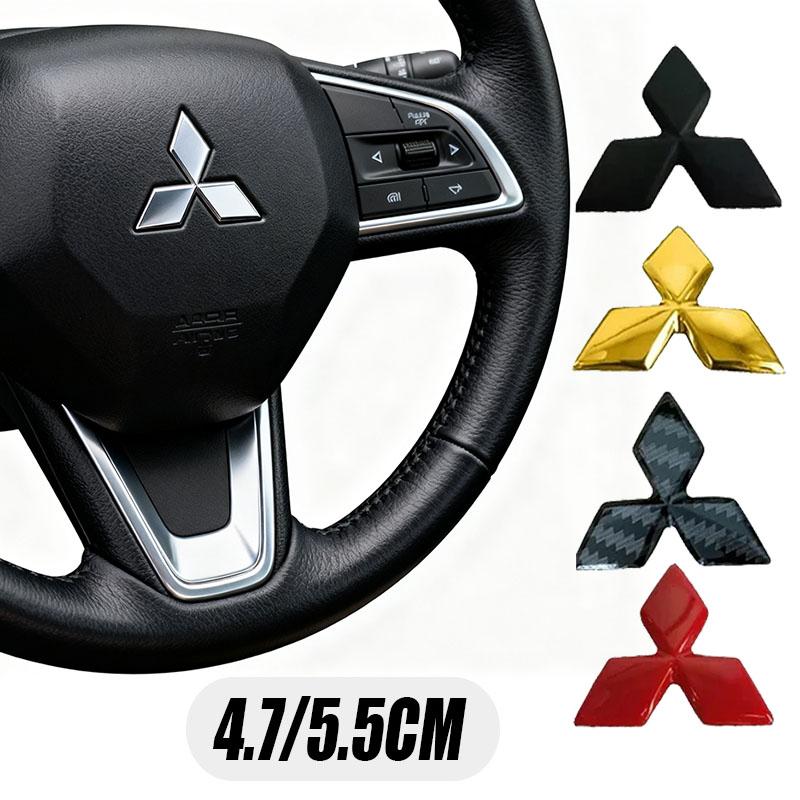 ABS Car Steering Wheel Center Emblem Sticker Accessories For Mitsubishi Pajero Outlander L200 EVO Montero Lancer 9 10 EX