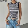 Женские модные повседневные летние весенние блузки и рубашки без рукавов с v-образным вырезом в полоску и принтом