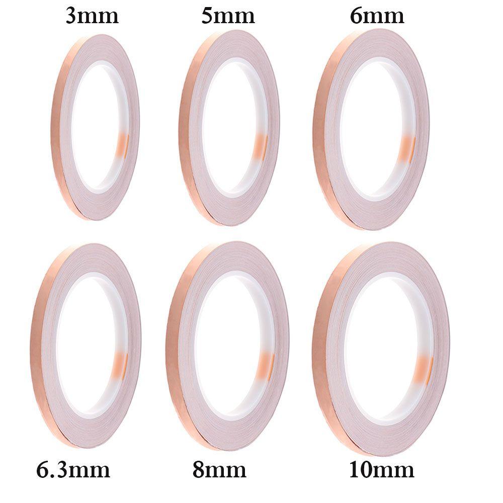 Клей Акриловая полоска Клейкая Экранирующая Теплостойкая Медная фольга Лента Односторонняя Проводящая