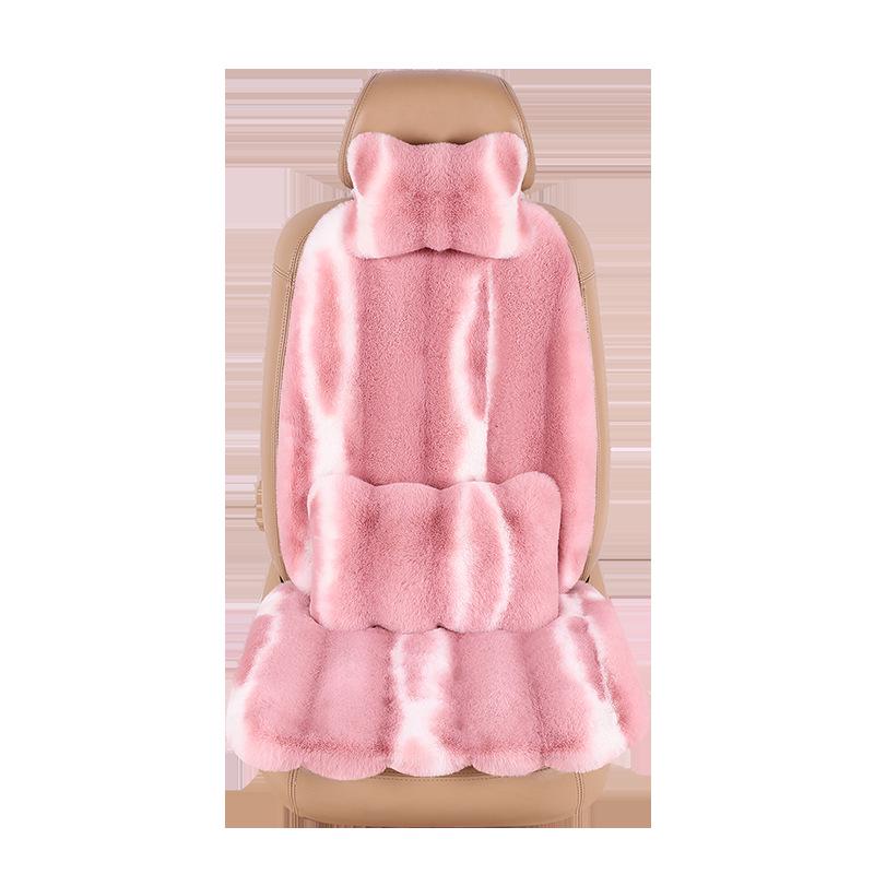 Новая подушка-подголовник для автомобиля из кроличьего меха - Модная, уютная зимняя поддержка шеи и спины для женщин (Пара)