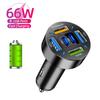 66W 6 Ports USB Car Charger Fast Charging PD Quick Charge Type C Car Phone Charger Adapter For iPhone Xiaomi Samsung