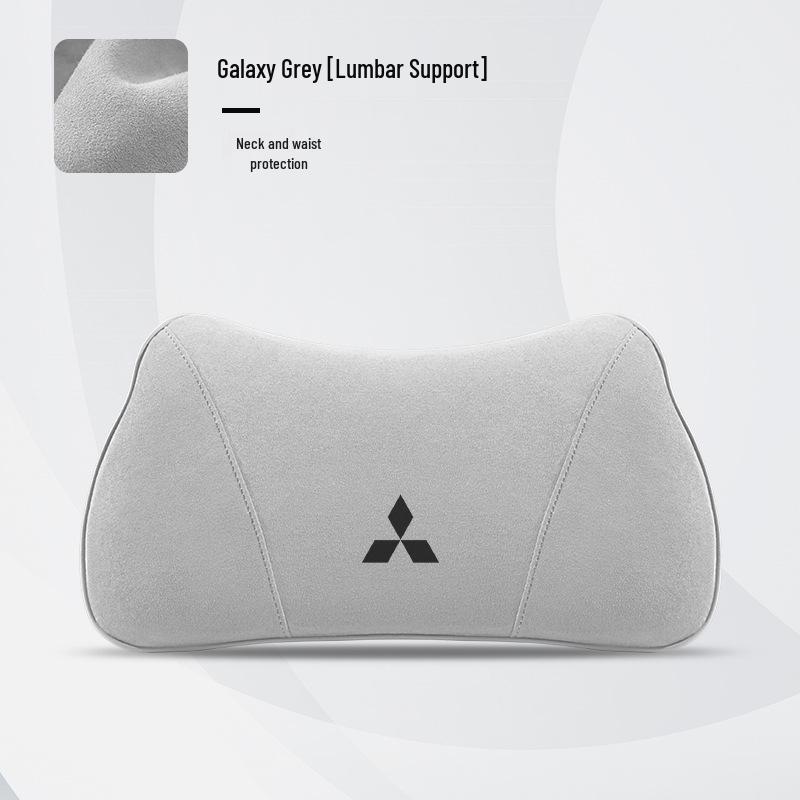 Mitsubishi Car Backrest & Neck Pillow: Compatible with Outlander, Pajero, ASX, Eclipse Cross.