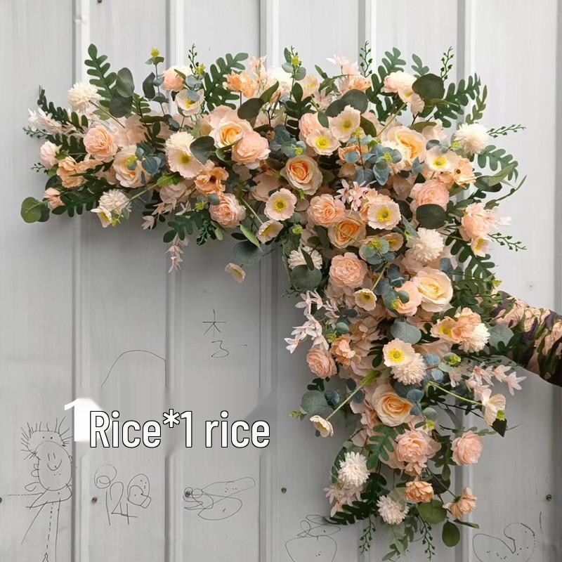 Треугольная шелковая цветочная композиция для свадебной арки для фона приема