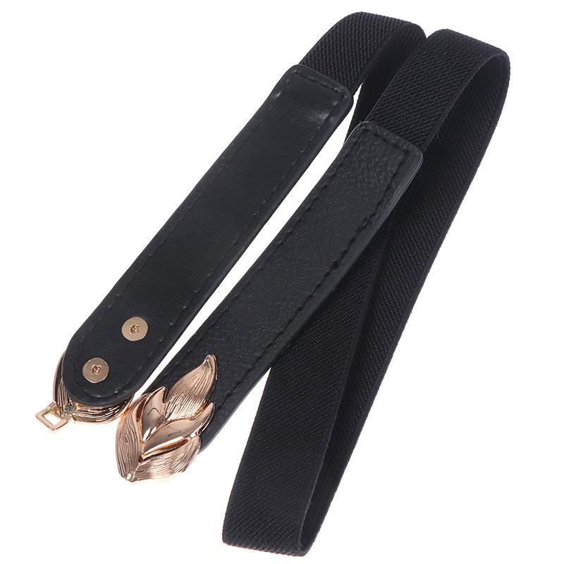 Women Waist Belt Narrow Stretch Dress Belt Thin Buckle Waistband