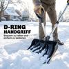Heavy-Duty Snow Shovel with Assist Handle, Portable Snow Pusher with 45cm Wide Blade, Detachable Aluminium Handle