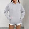 Women's Fashion Casual Sweatshirt Solid Color Hooded Pullover Sweatshirt With Pocket