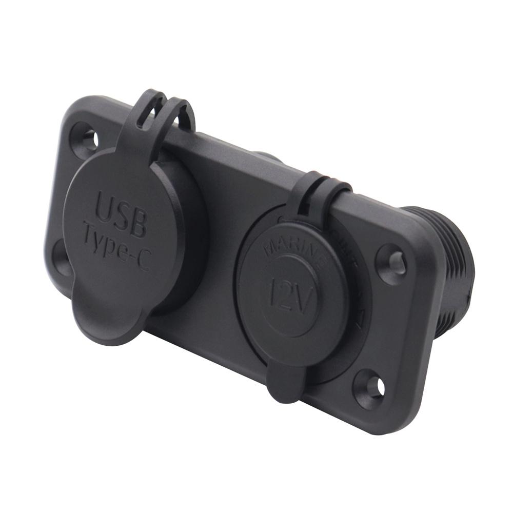 12В/24В QC 3.0 и TYPE-C Двойное USB Зарядное Устройство Автомобильный Прикуриватель Розетка Штекер Панель