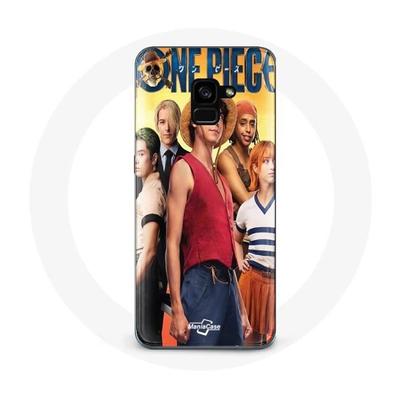 Coque - Maniacase - Samsung Galaxy A8 Plus - Anime One Piece Luffy - Souple - Noir