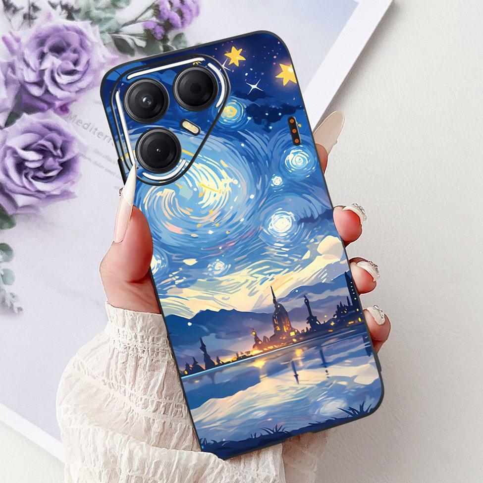 For Tecno Pova 7 5G Cover Case LJ7 Luxury Butterfly Love Fashion Flowers Cool Lion Painted Phone Case For Techno Pova7 5G Bumper