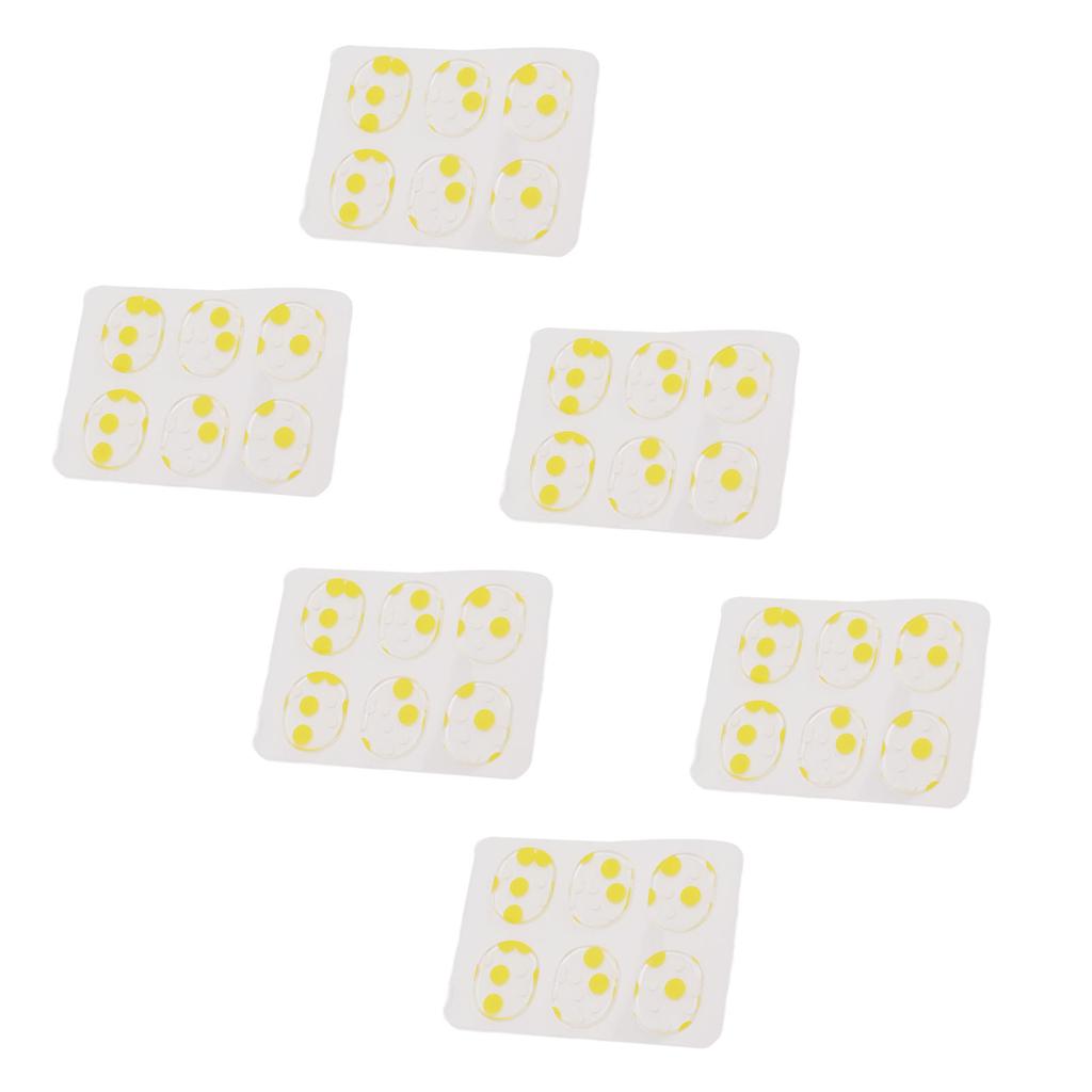 36PCS Drum Dampeners Gels Silicone Gel Pads Soft Drum Dampeners for Drums Cymbals Tone Control Yellow White Dots