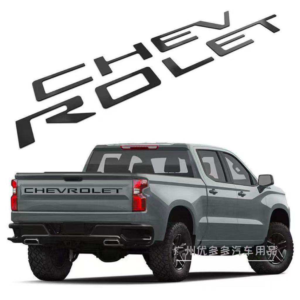 Chevrolet Silverado Trunk Emblem 3D Modified Sticker for Pickup Trucks