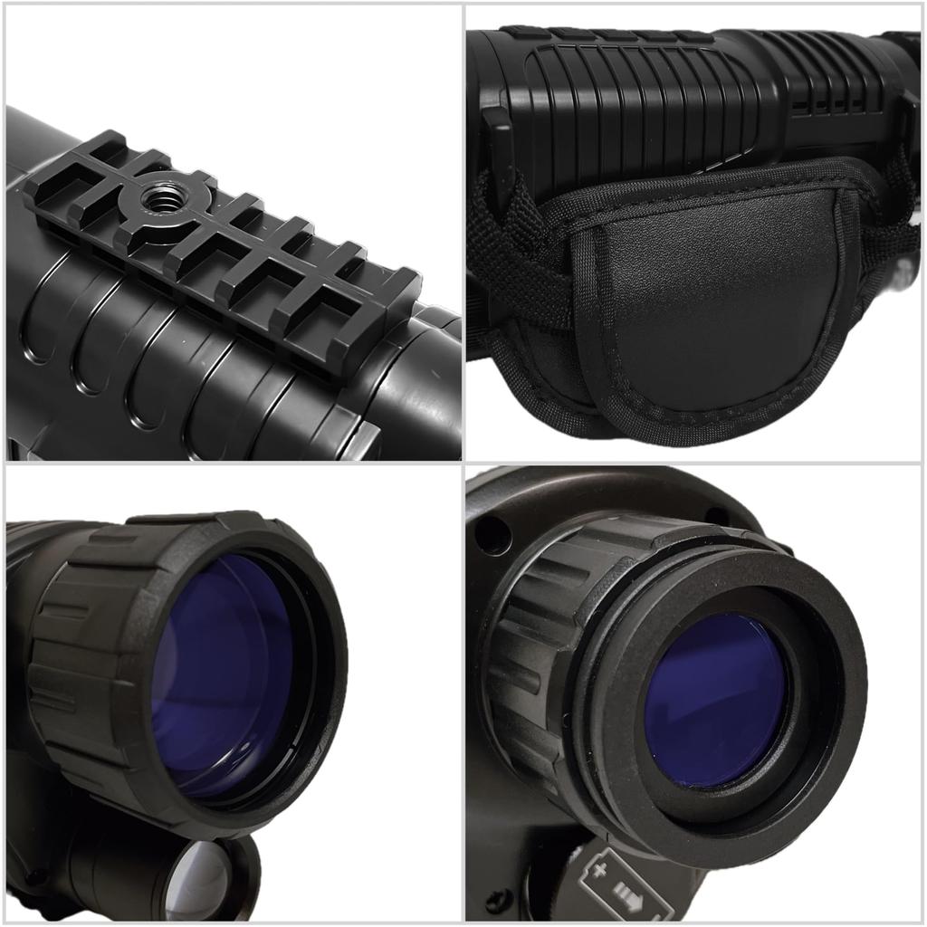 ChaosAirsoft Монокуляр ночного видения Прицел ночного видения с 5-кратным увеличением Совместимость с MicroSD NV-400 День/Ночь