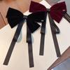 Французская ретро красная бархатная заколка-бант большого размера для женщин - осенне-зимняя коллекция