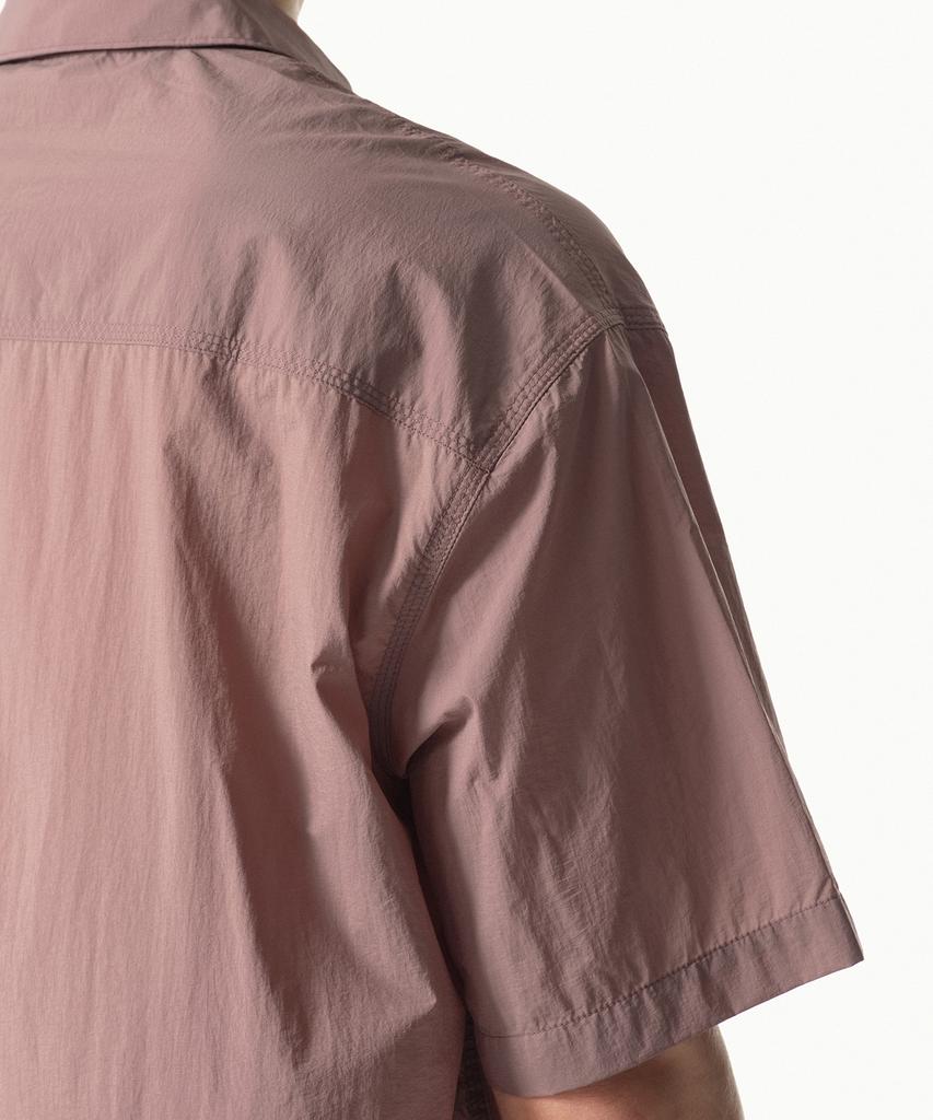 MUSINSA STANDARD [City Leisure] Lightweight Nylon Oversized Short Sleeve Shirt [Smoke Pink]