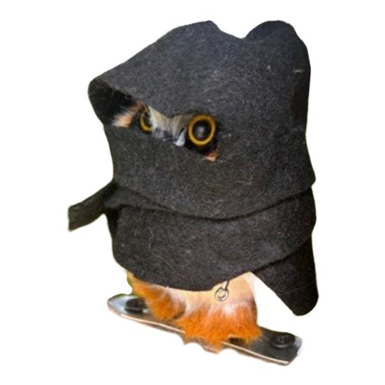 Деревянная фигурка совы, мини-магнитная плюшевая сова, дикая природа, птица, животное, статуэтка для детей, рождественский подарок на День благодарения