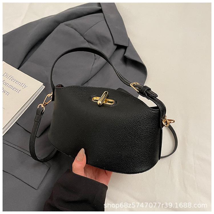 2025 New Solid Color Temperament Handbag Large-capacity Women's Bag Niche Casual One-shoulder Real High-end Messenger Bag