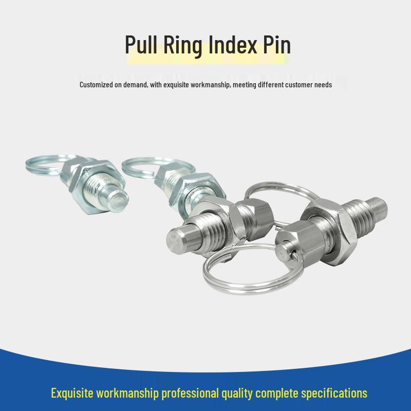 Стопорный штифт с кольцом - Крупная резьба, Нержавеющая/Углеродистая сталь, Оцинкованный, Различные характеристики