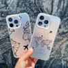 Чехол для телефона с изображением карты мира и самолета для iPhone 16 15 13 14 Pro Max Plus 11 12 Pro Max 13 Mini, задняя противоударная лазерная крышка