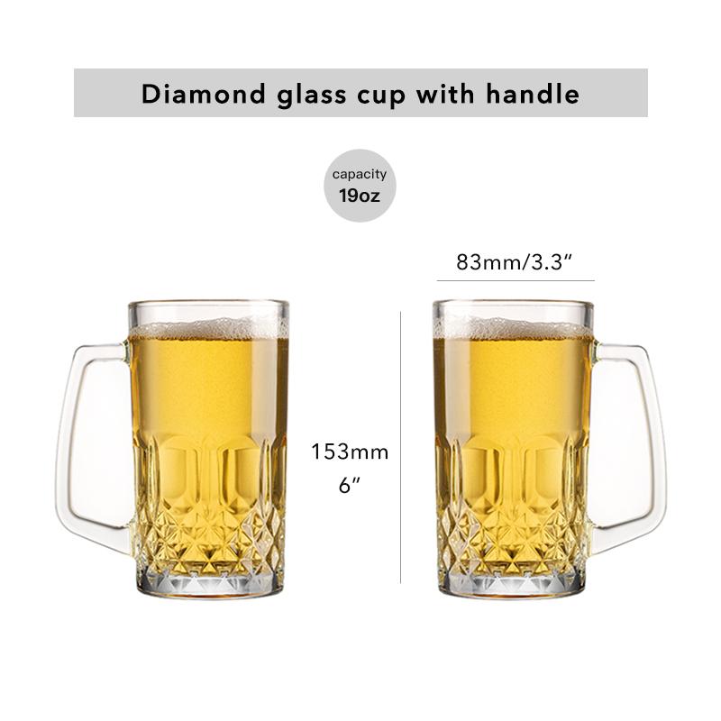 Прозрачные большие пивные кружки с ручками, чайные чашки для кофе, можно мыть в посудомоечной машине, подарок для мужчин