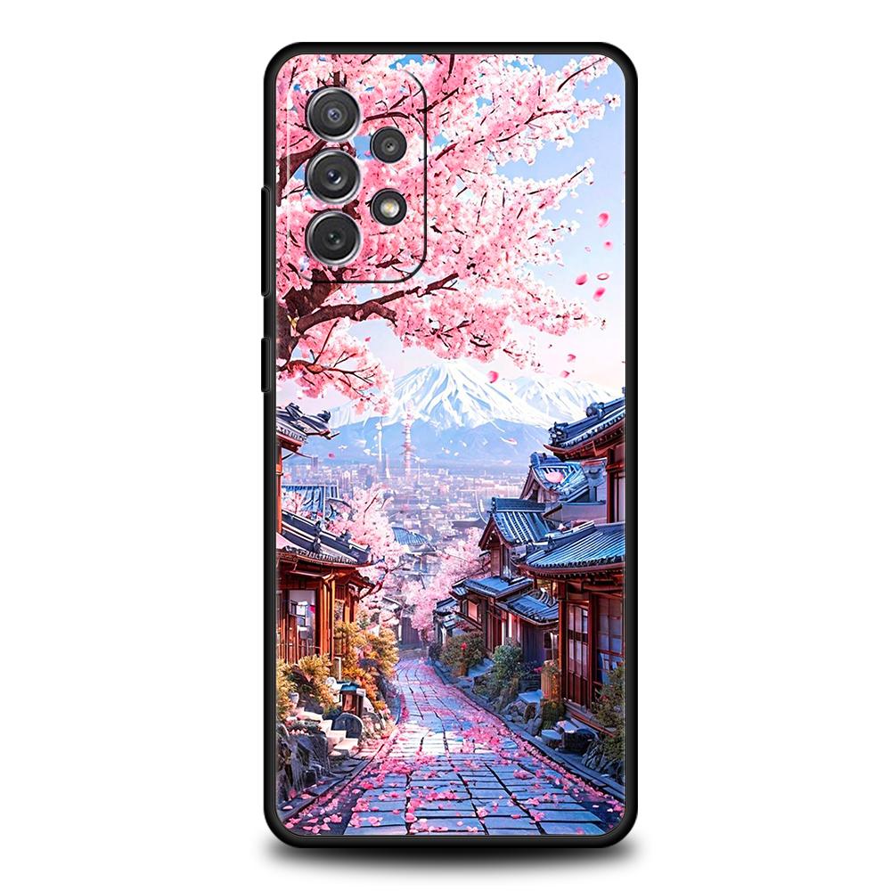 Чехол для Samsung A15 A13 A35 A55 A51 A71 A41 A31 A21S A03S A05 A17 A23 A25 A33 A53 A73 5G A07 4G Обложка Серия 'Пейзажи Японии'