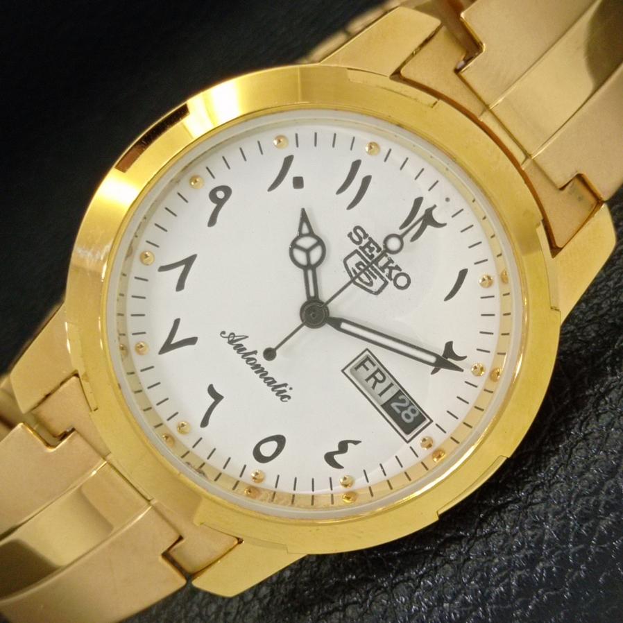 МУЖСКИЕ ВОССТАНОВЛЕННЫЕ SEIKO 5 JAPAN 6309A АВТОМАТИЧЕСКИЕ АРАБСКИЕ БЕЛЫЕ ЦИФЕРБЛАТНЫЕ ЧАСЫ a426405-2