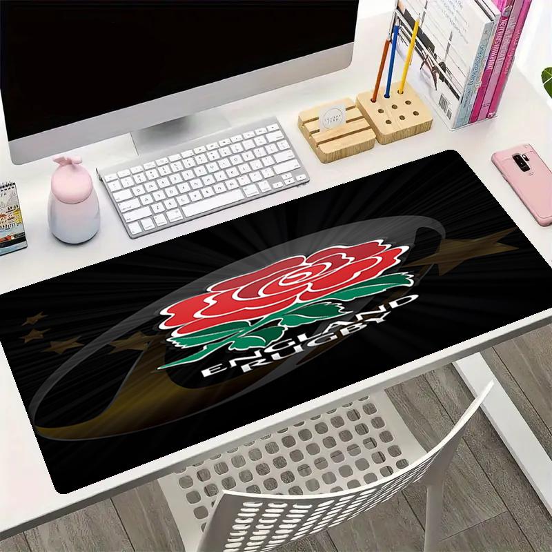 England Rugby Theme Mouse Pad, Non Slip Rubber Base, Multifunctional Office & Home Decor, Perfect for Workspace Personalization.