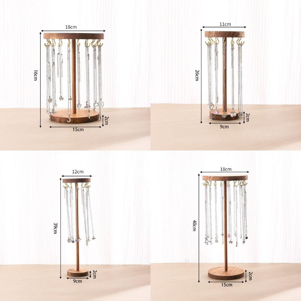 Деревянная подставка для украшений, разборная стойка для хранения браслетов, простой органайзер для ожерелий, украшения