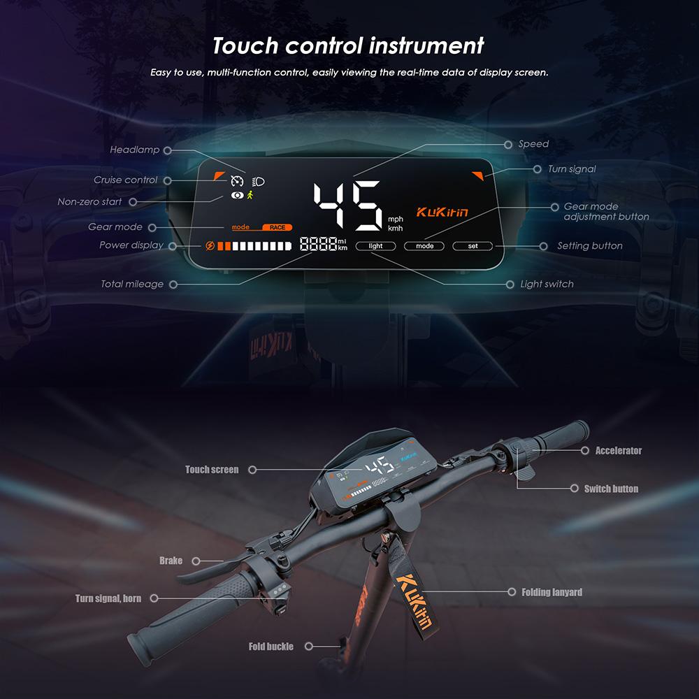 Складной электрический самокат KuKirin G2 2026 Новая версия 800 Вт 48 В 15,6 Ач, Макс. скорость 45 км/ч, Запас хода 55 км