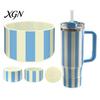Durable Silicone Boot for Ice Cups Striped Cup Cover, Elastic Protective Sleeve, Waterproof Non Slip Easy Clean Sleeve Commuting Protector, Base Cover