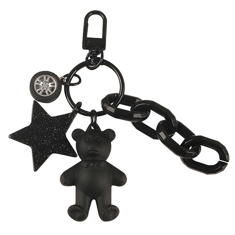 Милый галстук-бабочка Медведь брелок Любовь Пентаграмма Подвеска Брелок Автомобильная сумка Подвески Декор