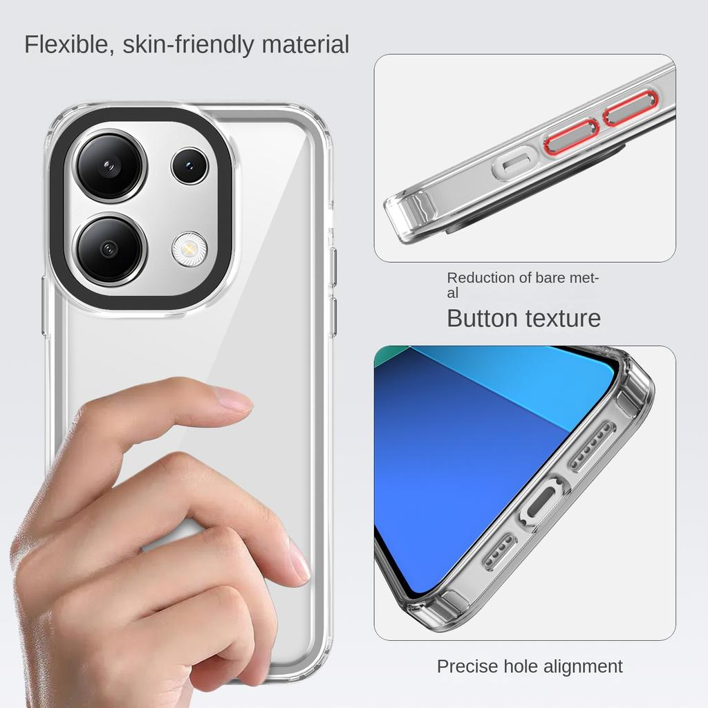 Acrylic Shockproof Clear Case For Xiaomi Redmi Note 13 Pro 12 11 11S Redmi 13C 12C A3 A2 A1 K60 POCO X6 X5 M6 Pro F5 C65 C55 M5 Back Transparent Cover