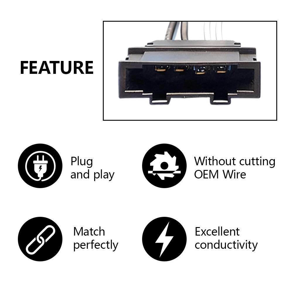 Car Front Tweeter Speaker Wiring Harness for Passat Seat Scirocco,Auto Speaker Replacement Adapter Connector Car Accessories