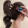 Hollow Out Animal Hair Claw Colorful Dog Hair Clip Creative   Female
