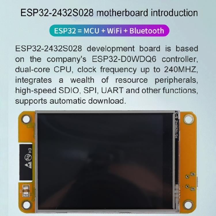 Плата разработки ESP32 Wi-Fi Беспроводная 2.8 Дисплейный модуль Scratch 3.0 Программирование