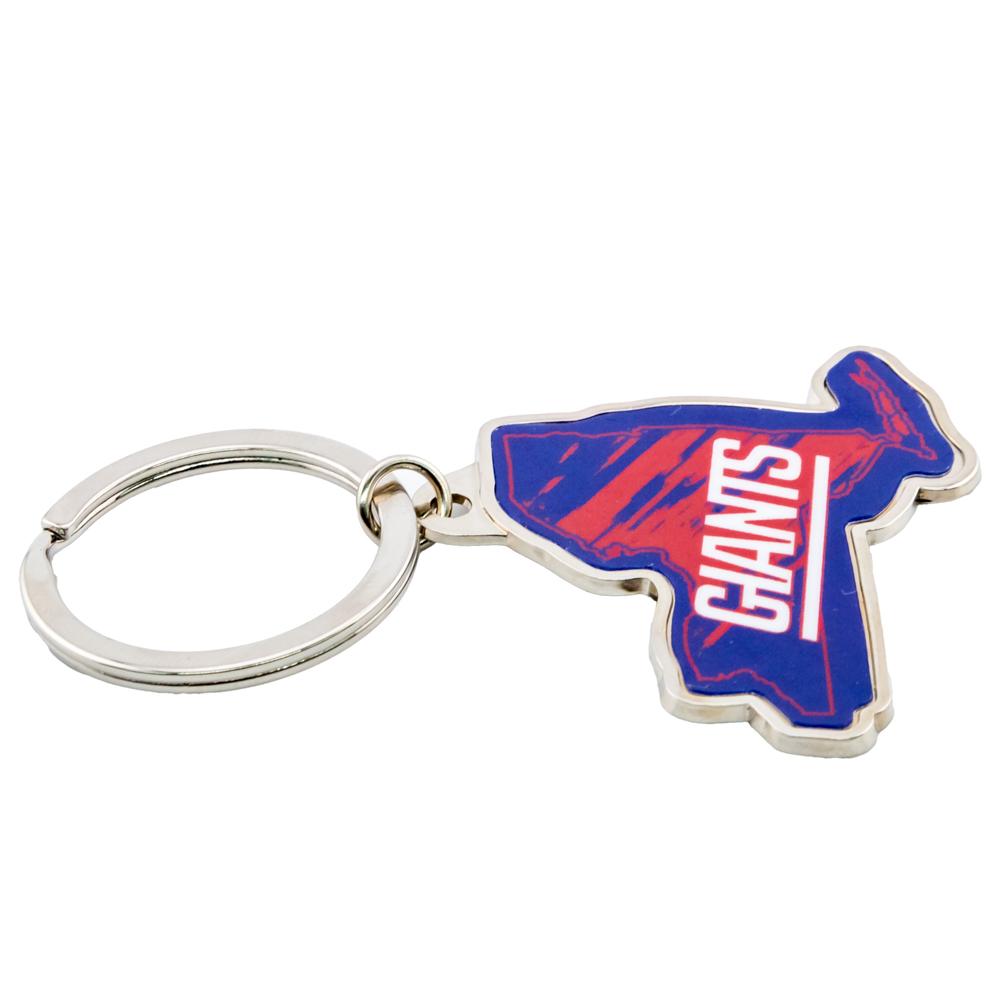 New York Giants State Shaped Keyring