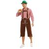 Men's Bavarian Oktoberfest Lederhosen with Plaid Shirt - Plus Size Available
