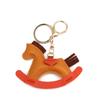 Women's Bag Charm Decoration Bag Pendant Cartoon Rocking Wooden Horse Women's Leather  Bag Charm Key Chain Cute Bag Accessories Gifts