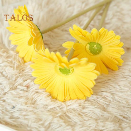 Искусственный цветок, анти-выцветание, украшение из искусственной кожи, отличный одиночный филиал, домашний декор для вечеринки, сада, гербера, искусственный цветок, товары для дома