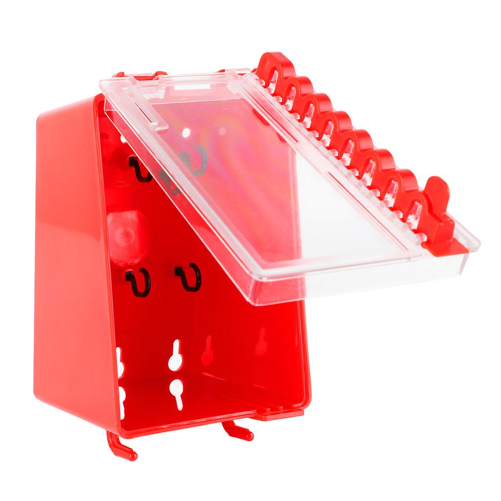 Wall Mount Lock Box 8 Hole Positions Hanging Locks Keys Combination Box with Transparent Panel