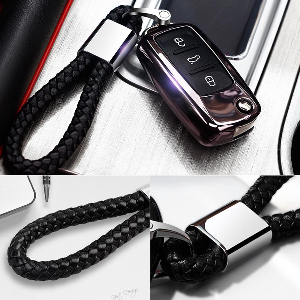 Чехол для автомобильного ключа, автомобильный стиль, настоящий с брелоком, автомобильные аксессуары, защитный чехол для сумки с ключами