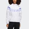Adidas Jackets Women's White Hooded (Non-detachable) Moderate Straight Fit HD0367