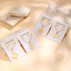 High Quality Stainless Steel Elephant Butterfly Flower Pendant Necklace Stud Earrings Luxury Party Jewelry Set for Women Gift