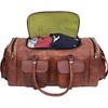 Leather 24 Inch U Zip Holdall Luggage Handmade Duffel Bag Carryall Weekender Travel Overnight Gym Sports Carry On Duffel Bag For Men And Women