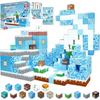 Magnetic Building Blocks Mine World Magnetic Cave World Brick Cube Toys Set STEM Sensory Best Gift for Boy Girl Children