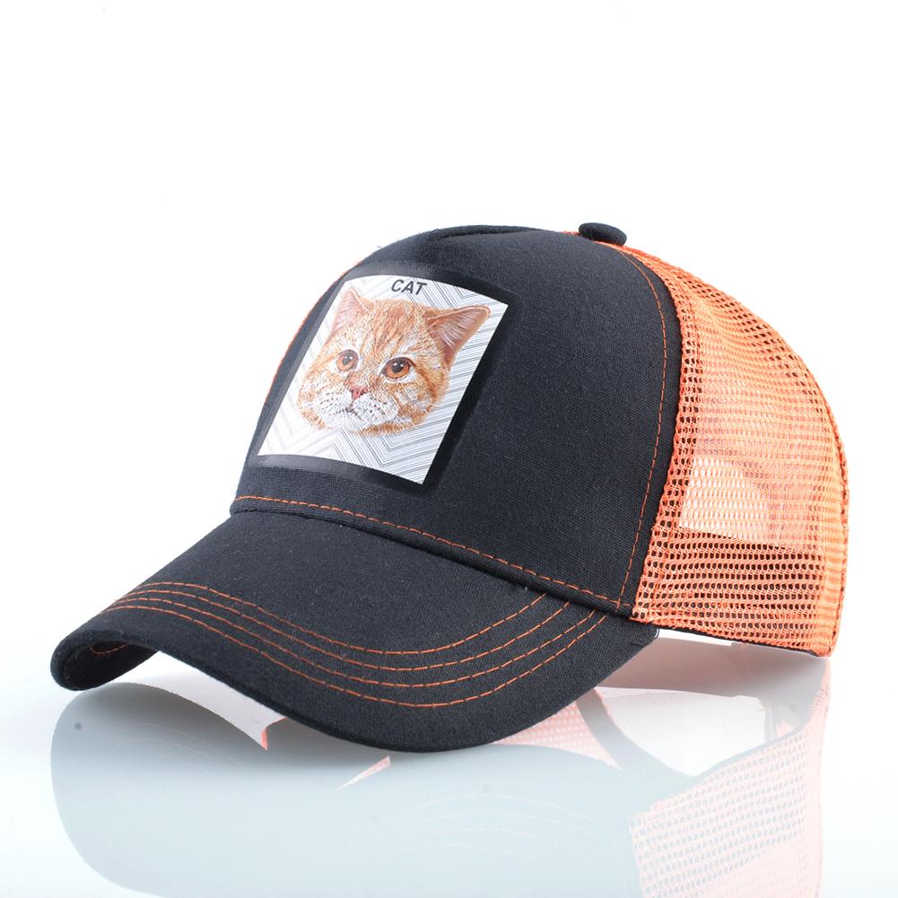 Snapback сетчатые шляпы, летняя бейсболка с кошачьей нашивкой, бейсболки, женская уличная шляпа с козырьком дальнобойщика